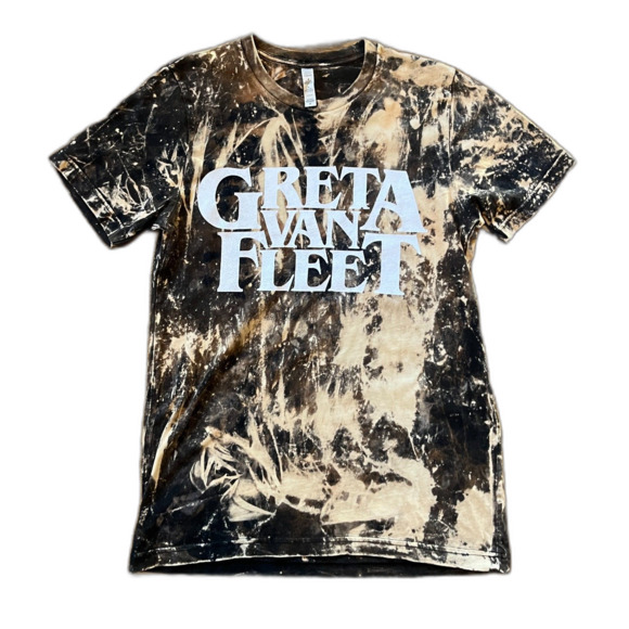 Greta Van Fleet Brown Tie Dye T Shirt Tee Top  Women's Size Medium - Picture 3 of 8